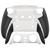 eXtremeRate Beyond-ARC Bottom Shell Kit with Rubberised Grip for PS5 Edge Controller - White Black - CKREGU002