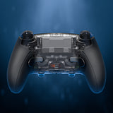 eXtremeRate Beyond-ARC Full Set Shell Buttons with 6-in-1 Swappable Thumbsticks for PS5 Edge Controller - Clear Black - QNVEGM003