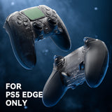 eXtremeRate Beyond-ARC Full Set Shell Buttons with 6-in-1 Swappable Thumbsticks for PS5 Edge Controller - Clear Black - QNVEGM003