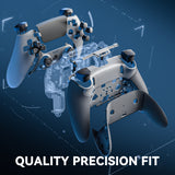 eXtremeRate Beyond-ARC Full Set Shell Buttons with 6-in-1 Swappable Thumbsticks for PS5 Edge Controller - Dark Gray & New Hope Gray - QNVEGM004