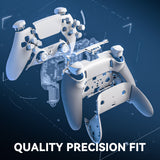 eXtremeRate Beyond-ARC Full Set Shell Buttons with 6-in-1 Swappable Thumbsticks for PS5 Edge Controller - White - QNVEGM001