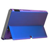 eXtremeRate Chameleon Purple Blue Console Back Plate DIY Replacement Housing Shell Case with Kickstand for Nintendo Switch OLED – Console and Joycon NOT Included - GLUSOP004