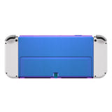 eXtremeRate Chameleon Purple Blue Console Back Plate DIY Replacement Housing Shell Case with Kickstand for Nintendo Switch OLED – Console and Joycon NOT Included - GLUSOP004