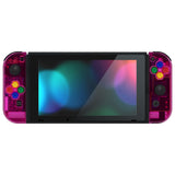 eXtremeRate Clear Candy Pink Joycon Handheld Controller Housing with Full Set Buttons, DIY Replacement Shell Case for NS Switch JoyCon & OLED JoyCon - Joycon and Console NOT Included - CM516