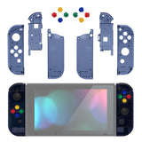 eXtremeRate Clear Deep Ocean Blue Joycon Handheld Controller Housing with Full Set Buttons, DIY Replacement Shell Case for NS Switch JoyCon & OLED JoyCon - Joycon and Console NOT Included - CM512