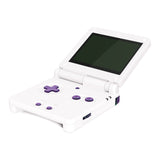 eXtremeRate Chameleon Green Purple Custom Full Set Buttons for Gameboy Advance SP, Replacement A B L R Button Power On Off Volume Button D-pad Key for GBA SP Console - Console NOT Included - ASPJ213