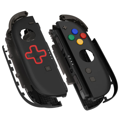 eXtremeRate D-Pad Version Replacement Full Set Shell Case with Buttons for Joycon 2 of Nintendo Switch 2 - Deluxe Version - Black - SZMNTM007