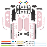 eXtremeRate D-Pad Version Replacement Full Set Shell Case with Buttons for Joycon 2 of Nintendo Switch 2 - Deluxe Version - Cherry Blossoms Pink - SZMNTM006