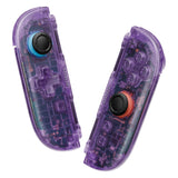 eXtremeRate D-Pad Version Replacement Full Set Shell Case with Buttons for Joycon 2 of Nintendo Switch 2 - Deluxe Version - Clear Atomic Purple - SZMNTM001