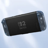 eXtremeRate D-Pad Version Replacement Full Set Shell Case with Buttons for Joycon 2 of Nintendo Switch 2 - Deluxe Version - Clear Glacier Blue - SZMNTM003