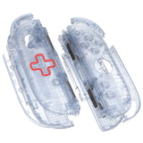 eXtremeRate D-Pad Version Replacement Full Set Shell Case with Buttons for Joycon 2 of Nintendo Switch 2 - Deluxe Version - Clear Glacier Blue - SZMNTM003
