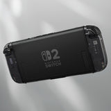 eXtremeRate D-Pad Version Replacement Full Set Shell Case with Buttons for Joycon 2 of Nintendo Switch 2 - Deluxe Version - Clear Slate Black - SZMNTM002