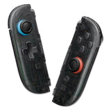 eXtremeRate D-Pad Version Replacement Full Set Shell Case with Buttons for Joycon 2 of Nintendo Switch 2 - Deluxe Version - Clear Slate Black - SZMNTM002