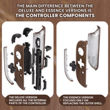 eXtremeRate D-Pad Version Replacement Full Set Shell Case with Buttons for Joycon 2 of Nintendo Switch 2 - Deluxe Version - Wood Grain - SZMNTS001