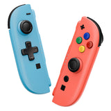 eXtremeRate D-Pad Version Replacement Full Set Shell Case with Buttons for Joycon 2 of Nintendo Switch 2 - Essence Version - Blue & Orange - SXANTM008