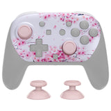 eXtremeRate DIY Replacement Faceplate Shell with Thumbsticks for Nintendo Switch 2 Pro Controller - Cherry Blossom Whisper - CNLPTR006