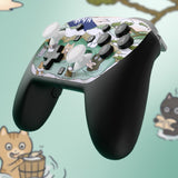 eXtremeRate DIY Replacement Faceplate Shell with Thumbsticks for Nintendo Switch 2 Pro Controller - Hot Spring Kitties - CNLPTR008
