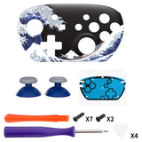 eXtremeRate DIY Replacement Faceplate Shell with Thumbsticks for Nintendo Switch 2 Pro Controller - The Great Wave Off Kanagawa - CNLPTR001