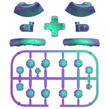 eXtremeRate DIY Replacement Full Set Buttons for Nintendo Switch 2 - Chameleon Green Purple - BEWNTP003