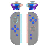 eXtremeRate DIY Replacement Full Set Buttons for Nintendo Switch 2 - Chameleon Purple Blue - BEWNTP002