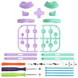 eXtremeRate DIY Replacement Full Set Buttons for Nintendo Switch 2 - Purple & Green - BEWNTM015