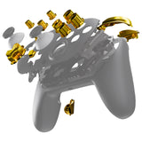 eXtremeRate DIY Replacement Full Set Buttons for Nintendo Switch 2 Pro Controller - Chrome Gold - JMWPTD001