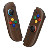 eXtremeRate DIY Replacement Full Set Shell Case with Buttons for Joycon 2 of Nintendo Switch 2 - Deluxe Version - Wood Grain - AWHNTS001