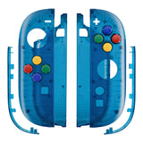 eXtremeRate DIY Replacement Full Set Shell Case with Buttons for Joycon 2 of Nintendo Switch 2 - Essence Version - Clear Blue - BSUNTM005