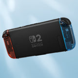 eXtremeRate DIY Replacement Full Set Shell Case with Buttons for Joycon 2 of Nintendo Switch 2 - Essence Version - Clear Blue & Orange - BSUNTM013