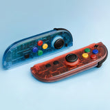 eXtremeRate DIY Replacement Full Set Shell Case with Buttons for Joycon 2 of Nintendo Switch 2 - Essence Version - Clear Blue & Orange - BSUNTM013