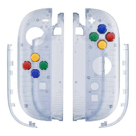 eXtremeRate DIY Replacement Full Set Shell Case with Buttons for Joycon 2 of Nintendo Switch 2 - Essence Version - Clear Glacier Blue - BSUNTM003