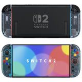 eXtremeRate DIY Replacement Full Set Shell Case with Buttons for Joycon 2 of Nintendo Switch 2 - Essence Version - Clear Glacier Blue - BSUNTM003
