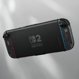 eXtremeRate DIY Replacement Full Set Shell Case with Buttons for Joycon 2 of Nintendo Switch 2 - Essence Version - Clear Slate Black - BSUNTM002