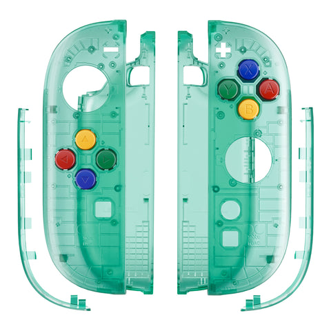 eXtremeRate DIY Replacement Full Set Shell Case with Buttons for Joycon 2 of Nintendo Switch 2 - Essence Version - Emerald Green - BSUNTM004