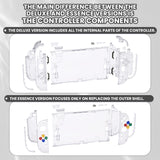 eXtremeRate DIY Replacement Full Set Shells with Buttons for Nintendo Switch 2 - Deluxe Version - Clear - QGRNTM006
