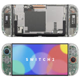 eXtremeRate DIY Replacement Full Set Shells with Buttons for Nintendo Switch 2 - Deluxe Version - Glow in Dark - Green - QGRNTM007