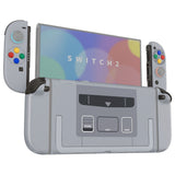 eXtremeRate DIY Replacement Full Set Shells with Buttons for Nintendo Switch 2 - Deluxe Version - SFC SNES Classic EU Style - QGRNTY001
