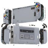 eXtremeRate DIY Replacement Full Set Shells with Buttons for Nintendo Switch 2 - Deluxe Version - SFC SNES Classic EU Style - QGRNTY001