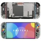 eXtremeRate DIY Replacement Full Set Shells with Buttons for Nintendo Switch 2 - Essence Version - Glow in Dark - Green - RHANTM007