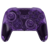 eXtremeRate DIY Replacement Full Set Shells with Buttons for Nintendo Switch 2 Pro Controller - Clear Atomic Purple - QGSPTM001
