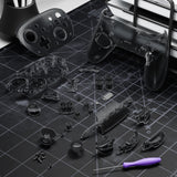 eXtremeRate DIY Replacement Full Set Shells with Buttons for Nintendo Switch 2 Pro Controller - Clear Slate Black - QGSPTM002