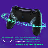 eXtremeRate Dawn Type-C Version Remap Kit for PS4 Controller JDM-040/050/055 with 6 Customizable Mapping Profiles, Textured Black Redesigned Back Shell and 4 Back Buttons - RYKP4P003