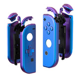 eXtremeRate Chameleon Purple Blue Joycon Handheld Controller Housing (D-Pad Version) with Full Set Buttons, DIY Replacement Shell Case for NS Switch JoyCon & OLED JoyCon - Console Shell NOT Included - JZP301