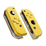 eXtremeRate Chrome Gold Joycon Handheld Controller Housing (D-Pad Version) with Full Set Buttons, DIY Replacement Shell Case for NS Switch JoyCon & OLED JoyCon - Console Shell NOT Included - JZD401