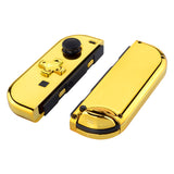 eXtremeRate Chrome Gold Joycon Handheld Controller Housing (D-Pad Version) with Full Set Buttons, DIY Replacement Shell Case for NS Switch JoyCon & OLED JoyCon - Console Shell NOT Included - JZD401