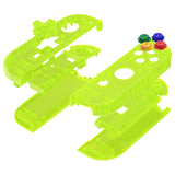 eXtremeRate Clear Lime Green Joycon Handheld Controller Housing (D-Pad Version) with Full Set Buttons, DIY Replacement Shell Case for NS Switch JoyCon & OLED JoyCon - Console Shell NOT Included - JZM510