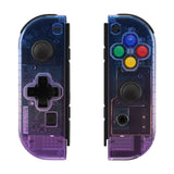 eXtremeRate Joycon Handheld Controller Gradient Translucent Bluebell Housing (D-Pad Version) with Full Set Buttons, DIY Replacement Shell Case for NS Switch JoyCon & OLED JoyCon – Joycon and Console NOT Included - JZP317