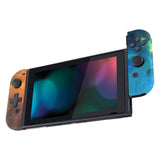 eXtremeRate Orange Star Universe Soft Touch Joycon Handheld Controller Housing (D-Pad Version) with Full Set Buttons, DIY Replacement Shell Case for NS Switch JoyCon & OLED JoyCon - Console Shell NOT Included - JZT102