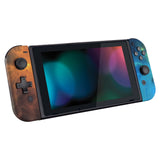 eXtremeRate Orange Star Universe Soft Touch Joycon Handheld Controller Housing (D-Pad Version) with Full Set Buttons, DIY Replacement Shell Case for NS Switch JoyCon & OLED JoyCon - Console Shell NOT Included - JZT102