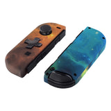 eXtremeRate Orange Star Universe Soft Touch Joycon Handheld Controller Housing (D-Pad Version) with Full Set Buttons, DIY Replacement Shell Case for NS Switch JoyCon & OLED JoyCon - Console Shell NOT Included - JZT102